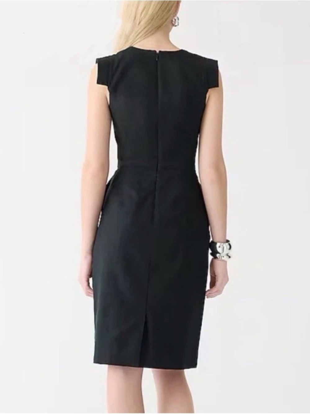 J. Crew Dress Little BLACK Resume Stretch Linen Blend 8 Classic Interview Office - Picture 2 of 2
